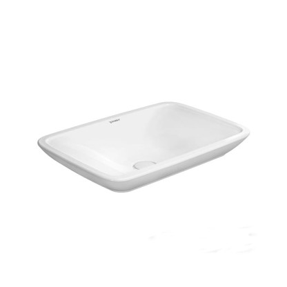 Duravit PuraVida Раковина накладная 70х46см., шлифованный вариант, без перелива, без площадки под смес., вкл. крепление, а также выпуск с керамической крышкой,  цвет: Белый