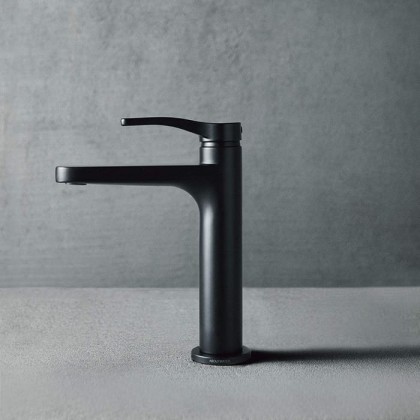 Fantini AL/23 Смеситель для раковины, 1 отв., излив: 120 мм, цвет: черный матовый