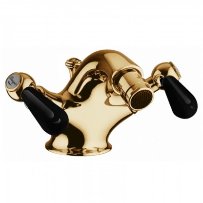 Смеситель для биде Bongio Mille Nuits, цвет: золото/черный фарфор