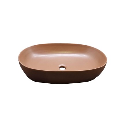 Azzurra Elegance Circle Раковина накладная 60x40 см, без отв., без перелива., цвет: Rame