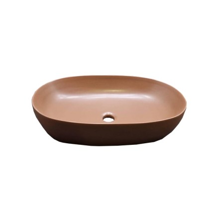 Azzurra Elegance Circle Раковина накладная 60x40 см, без отв., без перелива., цвет: Rame