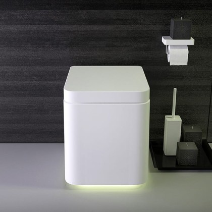 KNIEF Shine Унитаз напольный БЕЗОБОДКОВЫЙ 58х39х41 см, с сиденьем белым микролифт , цвет: белый матовый