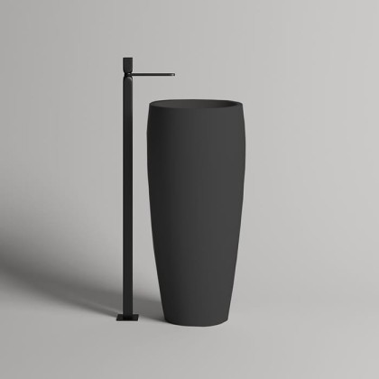 Salini Armonia 203 Раковина напольная 47х47х90cм., без отв., без перелива, донный клапан "Up&Down", материал: S-Stone, цвет: RAL9011