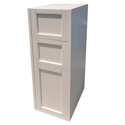 EBAN Domitilla Пенал подвесной 30х37хh114, с 1 дверкой 2 выд. ящика, петли слева (SX), без ручек, цвет BIANCO ASSOLUTO