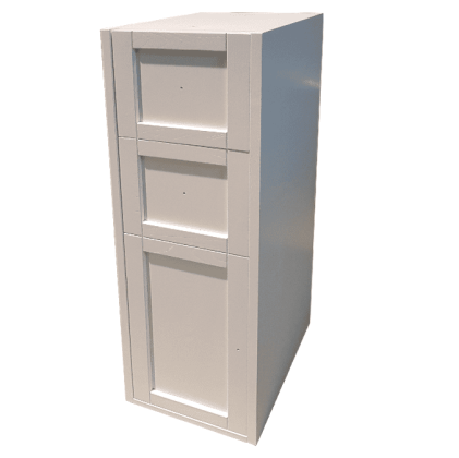 EBAN Domitilla Пенал подвесной 30х37хh114, с 1 дверкой 2 выд. ящика, петли слева (SX), без ручек, цвет BIANCO ASSOLUTO