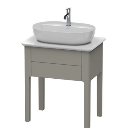 Duravit Luv База напольная 68.8x45х74.3см., с 1 выдв. ящиком, каменной столешницей и раковиной, цвет: каменно-серый шелковисто-матовый