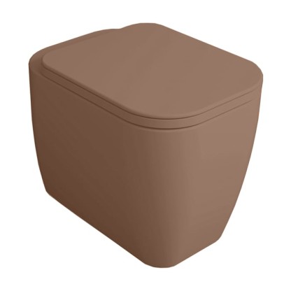 Simas Henges Унитаз напольный безободковый 38х55 см, цвет: moka mat