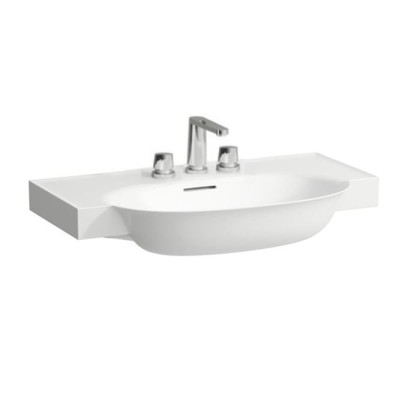 Laufen New Classic Раковина накладная 80х48х7.5см, с 3 отв., с переливом, цвет: белый матовый