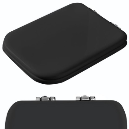 Kerasan Waldorf Сиденье для унитаза, микролифт, цвет: черный/хром