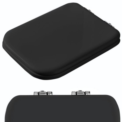 Kerasan Waldorf Сиденье для унитаза, микролифт, цвет: черный/хром