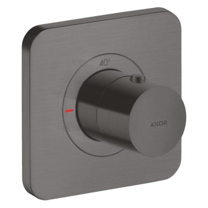 Axor Citterio E Смеситель для душа, термостатический, встраиваемый, на 1 выход, (внешняя часть), цвет: шлифованный черный хром