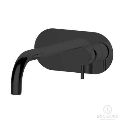 Cisal Less New Смеситель для раковины, встраиваемый, излив: 20см, цвет: черный матовый