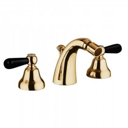 Смеситель для биде Bongio Mille Nuits, цвет: золото/черный фарфор