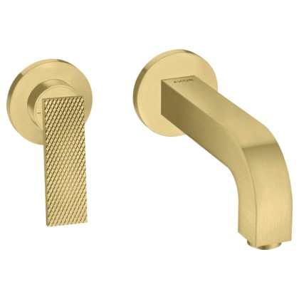 Axor Citterio Смеситель для раковины, встраиваемый, излив: 22см, с текстурой, цвет: шлифованная медь