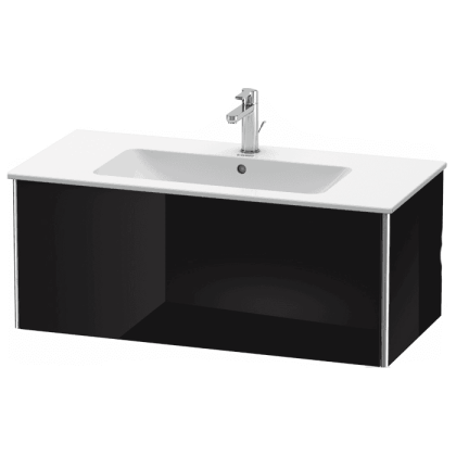 Duravit XSquare Тумба подвесная, 101х47.8х40см, с раковиной, с 1 выдв ящик, цвет: черный глянц