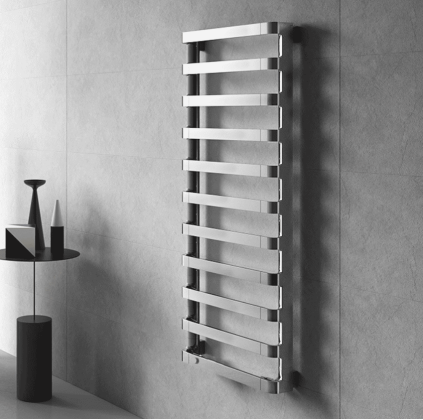 Irsap Step_E Полотенцесушитель электрический 50x125.5x10.7см,(11 плоских трубок), мощность:450 ватт цвет: хром  Дизайн Antonio Citterio