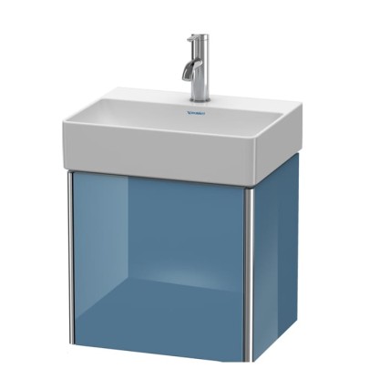 Duravit XSquare Тумба подвесная 43.4х34х39.7см, с раковиной, 1 дверца левая,  цвет: голубой камень глянцевый