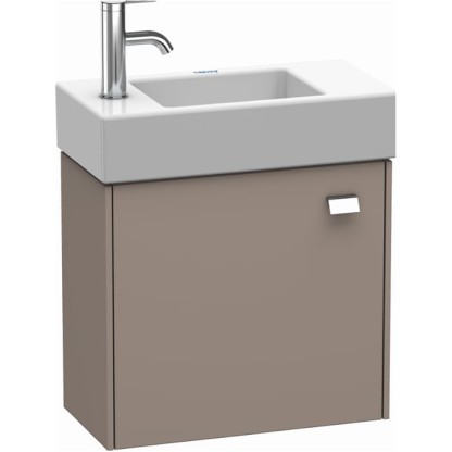 Duravit  Brioso Тумба подвесная 48.4х23.9х44.2см, с раковиной, с 1 дверкой петли слева L, цвет: базальт матовый