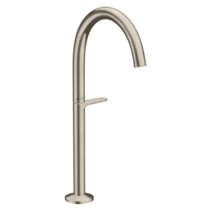 Axor One Смеситель для раковины Sel 260, на 1 отв., высокий, с донным клапаном Push-Open, цвет: шлифованный никель