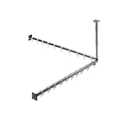 EMCO System2 Угловая штанга для душевой занавески 1000мм, подвесной, цвет: хром