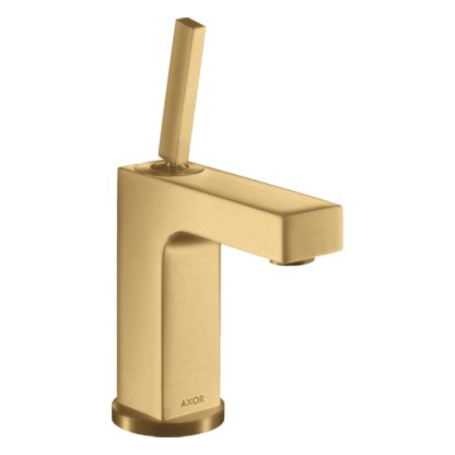 Axor Citterio Смеситель для раковины 110, на 1 отв., излив 10.4см., без донного клапана, цвет: шлифованное золото