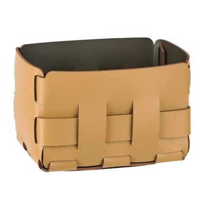 ADJ Корзинка Mini Bottega, 12x19xH13 см., цвет: горчичный/оливковый