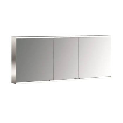 EMCO Prime2 Зеркальный шкаф 160x70см., с подсветкой, навесной, 3 двери, 4 полки, розетка, цвет: белый