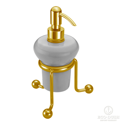 CISAL Arcana Дозатор настольный керамический, цвет: белый/золото