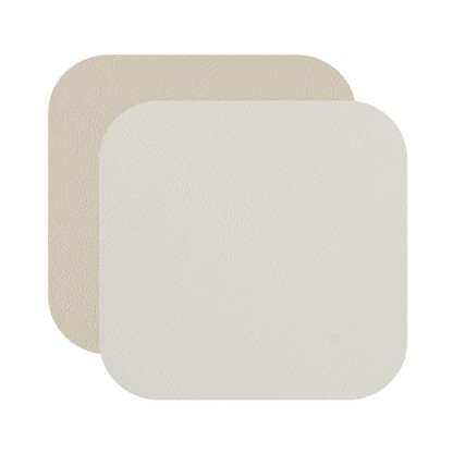ADJ Костер 12x12см., квадратный, натуральная кожа, цвет: белый/панна котта