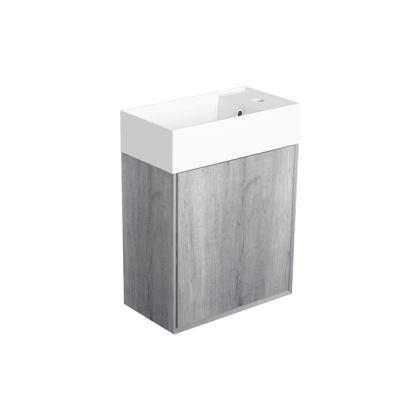 SIMAS AGILE Тумба подвесная 50x27xh51 см, для раковины AG50, 1 дверца, цвет: белый матовый / barrique