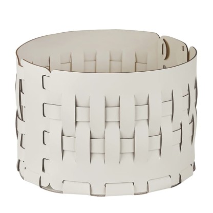 ADJ Корзина Bottega, D20xH12 см., цвет: белый/панна котта