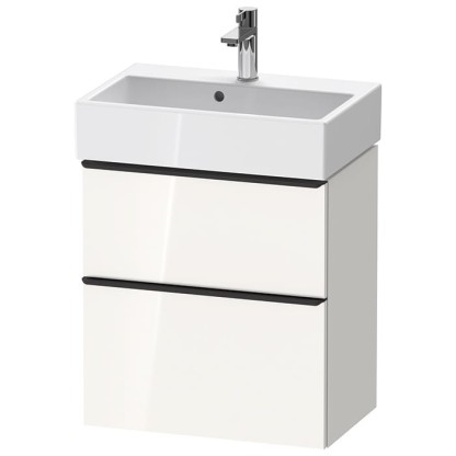 Duravit D-Neo Тумбочка подвесная компакт 58.4x37.2х62.5 см., раковина, 1 ящик, цвет: белый высокоглянцевый