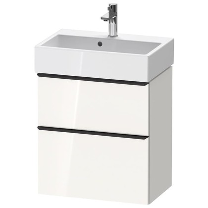 Duravit D-Neo Тумбочка подвесная компакт 58.4x37.2х62.5 см., раковина, 1 ящик, цвет: белый высокоглянцевый