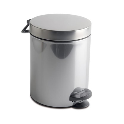 3SC Hotel Ведро 3 л. 17x20xh26 см, с педалью, с крышкой и механизмом softclose, из нерж.стали, цвет: хром
