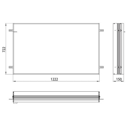 Emco Asis prime Встраиваемая рама для зеркального шкафа, 122.2xH72.2см