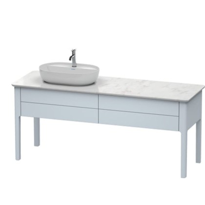 Duravit Luv База напольная 178.8x57х74.3см., с 2 выдв. ящиками, каменной столешницей и раковиной, раковина слева, цвет: светло-голубой шелковисто-матовый