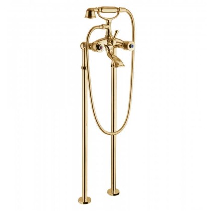 Смеситель для ванны Bongio Impero, цвет: золото/blue and red swarovski