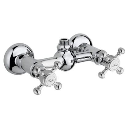 Nicolazzi Half Dome Смеситель для душа на 2 отверстия, вывод сверху 1/2" (без шланга и лейки), цвет: хром