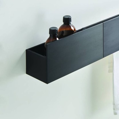 Agape Sen Двойной держатель т/б, подвесной, цвет: черный