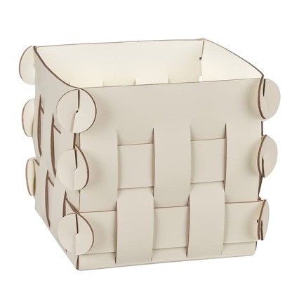 ADJ Корзинка Shlesser, 13x13xH13 см., цвет: панна котта/белый