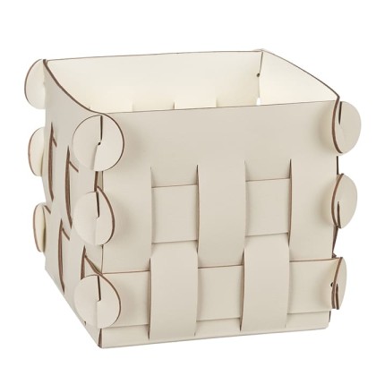 ADJ Корзинка Shlesser, 13x13xH13 см., цвет: панна котта/белый