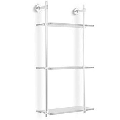 Bertocci Cinquecento Стеллаж с 3 стеклянными полками 30х62 см, подвесной, цвет: белый матовый