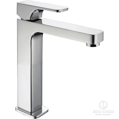 CISAL Cubic Смеситель однорычажный для раковины на 1 отверстие,высокий h150 мм,без донного клапана, цвет: хром