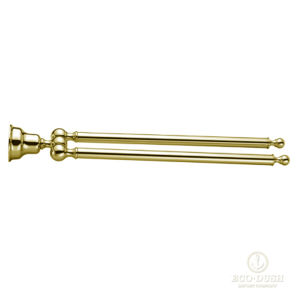 HUBER Croisette Полотенцедержатель двойной 38.6см, цвет: золото