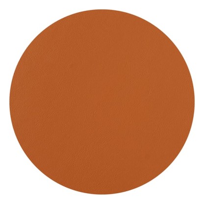 ADJ Плейсмат 35см., круглый, натуральная кожа, цвет: коньяк/бордо