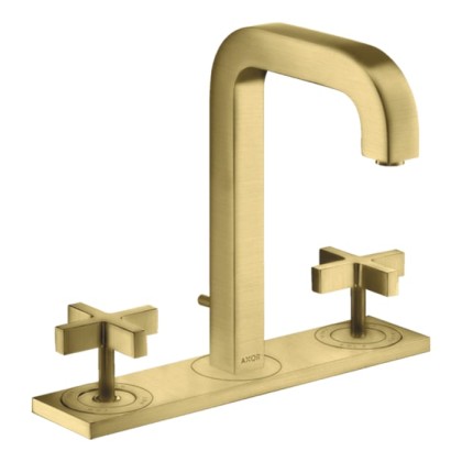 Axor Citterio Смеситель для раковины 170, на 3 отв., с панелью, с донным клапаном, цвет: шлифованная медь