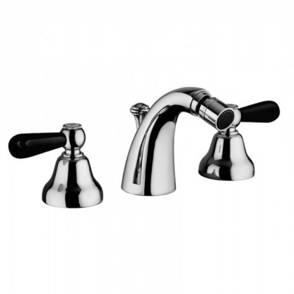 Смеситель для биде Bongio Mille Nuits, цвет: хром/черный фарфор