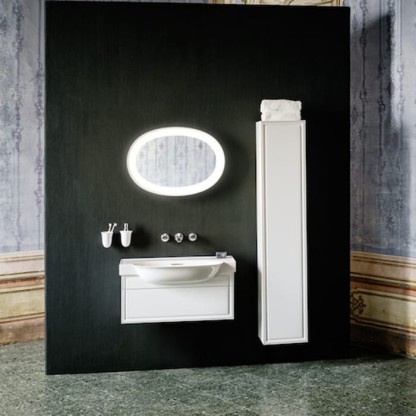 Laufen New Classic Тумба с раковиной, 77.5х31.5х34.5см, 1 ящик, подвесная, цвет: белый глянцевый (для раковины 813855)