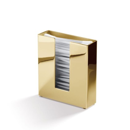 Decor Walther DW 353 Диспенсер для ватных палочек 9.5x2.5x9.5см, настольный, цвет: золото