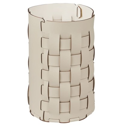 ADJ Корзина для мусора Bottega, D22xH35 см., цвет: панна котта/белый